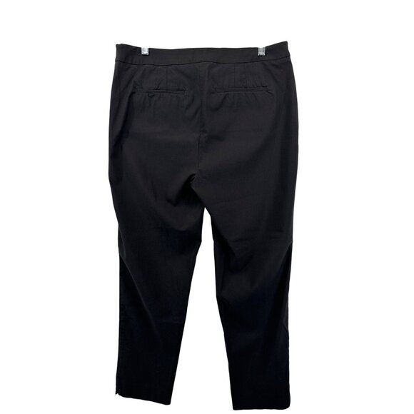 Chicos Womens Pants Sz 2 Large Black Rayon CareerWear BizCasual Classic Comfy - Picture 2 of 12